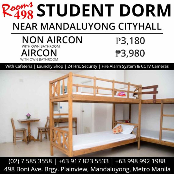 Student Dormitory / Bed Spacer Daily & Monthly Room Rentals